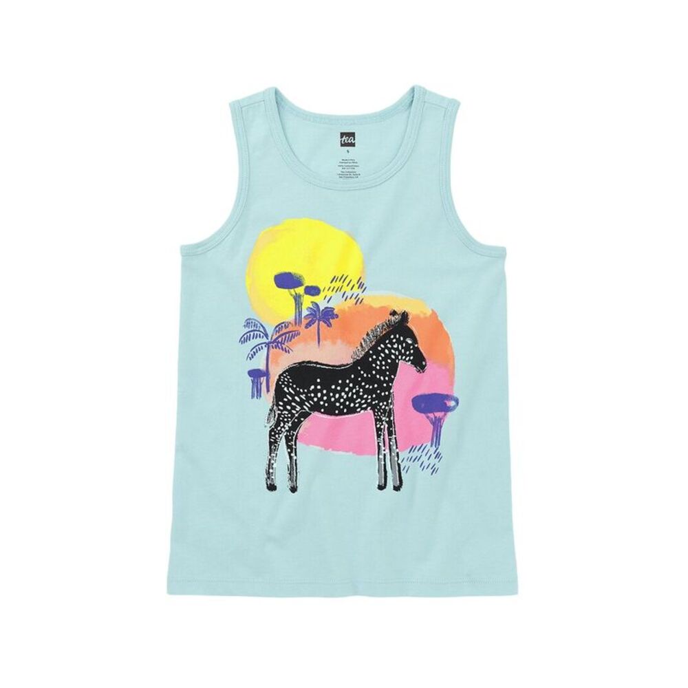 Tea Collection Girls  Spotted Zebra Tank Top